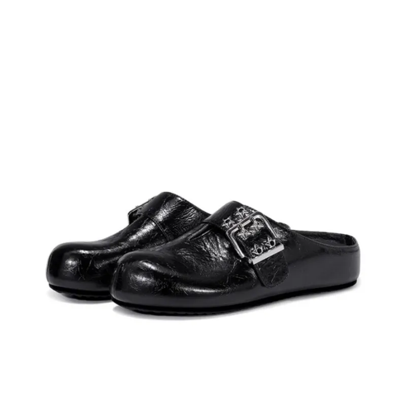 JESSICA SOPHIA Rubber Sole Abrasion Resistant Slip Resistant Wrap toe Slippers Women's-1