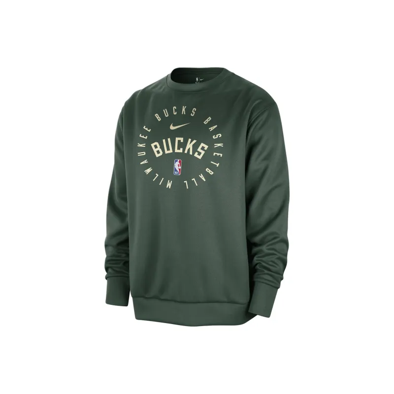 Nike Milwaukee Bucks Spotlight Men's Nike Dri FIT Nba Crew Neck Sweatshirt-0