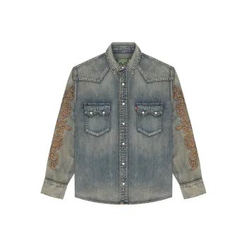 Denim Tears Western Cotton Stitch Denim Shirt