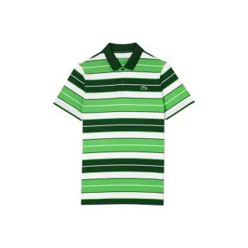 LACOSTE Polo Shirt Men's Green White