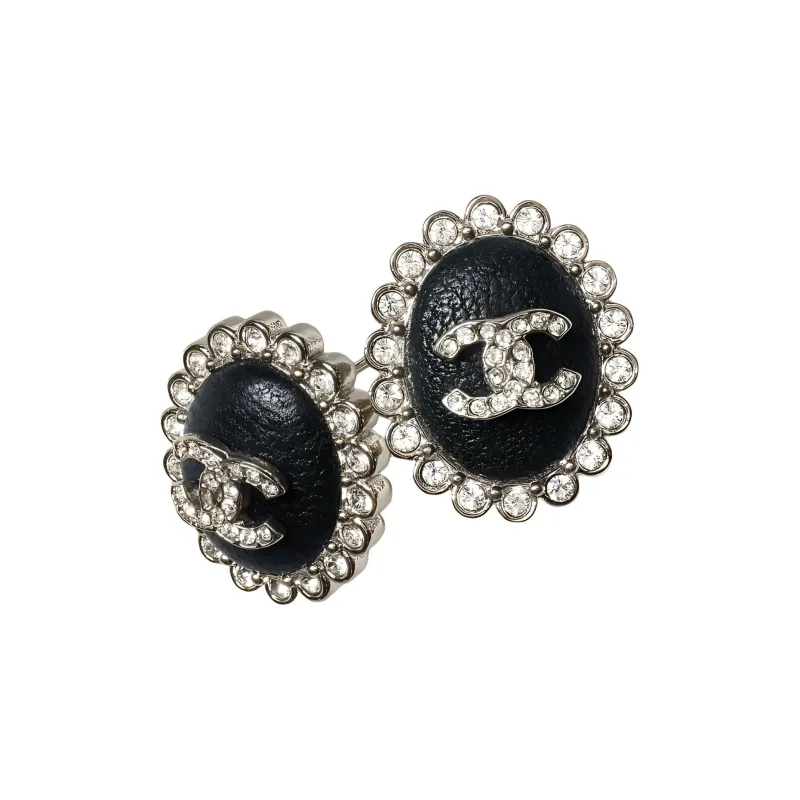 CHANEL Earrings Women's Black/Silver-0