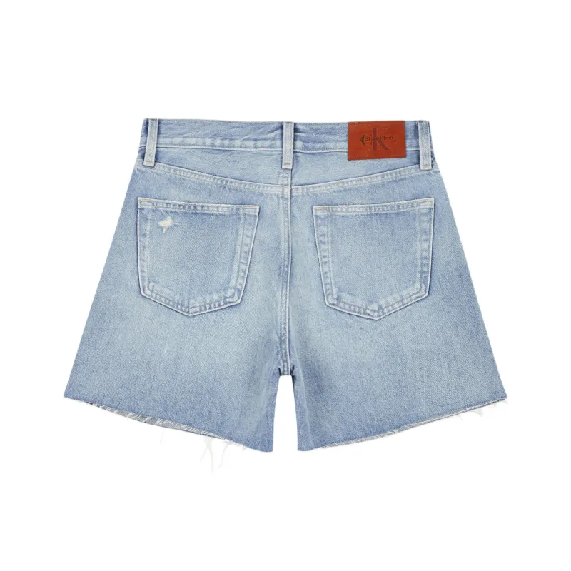 CALVIN KLEIN Denim Shorts Women's Light Blue-1