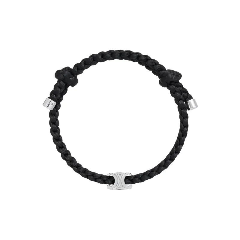 CELINE Acrylic Brass Bracelets Men's Black-0