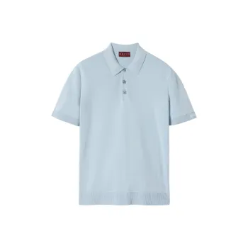 GUCCI SS24 Polo Shirt Men's Light Blue