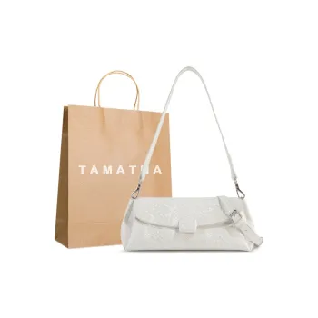 TAMATHA PU Shoulder Bag Women's Snake Scale White
