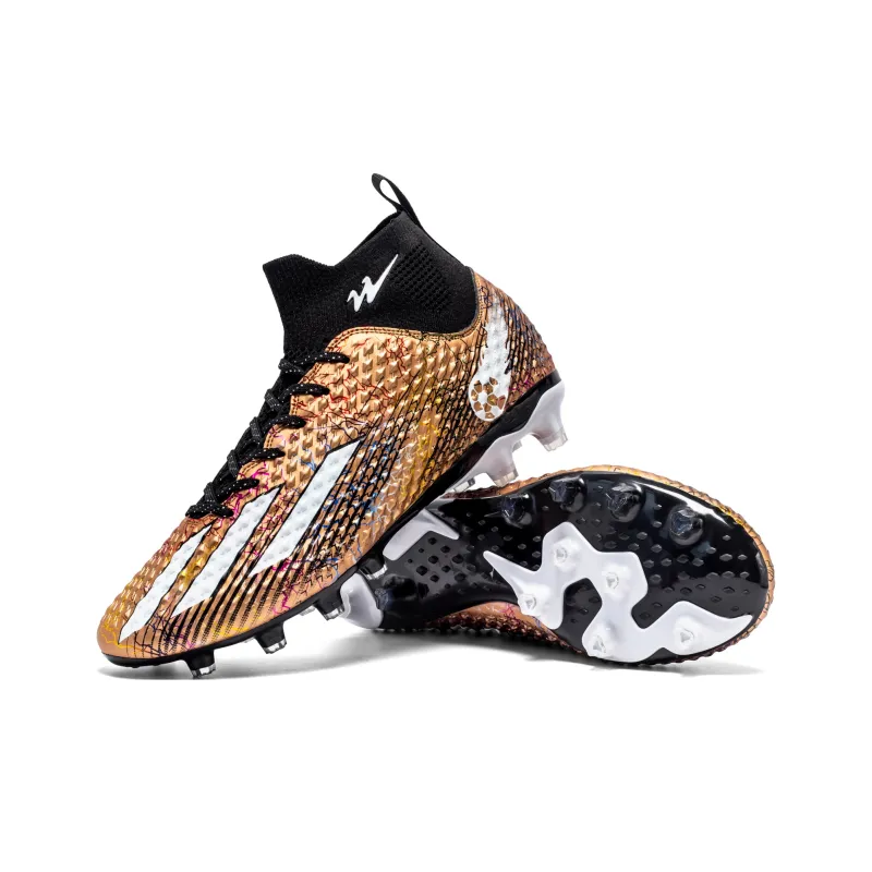 DOUBLE STAR 88 Breathable Lightweight Soccer Shoes Men's Black Silver-36