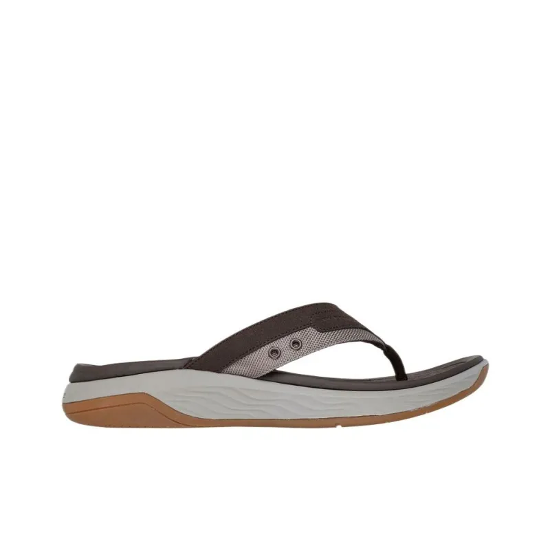 Skechers Relaxed Fit Flip Flops Men's Brown-1