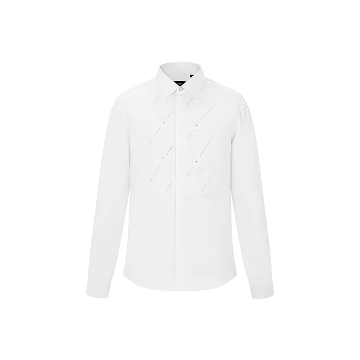 RARE Long Sleeved Shirt Men's White-0