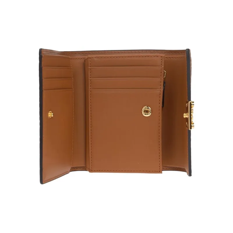 MCM Leather Wallet Trumpets Women's Brown Cognac-2