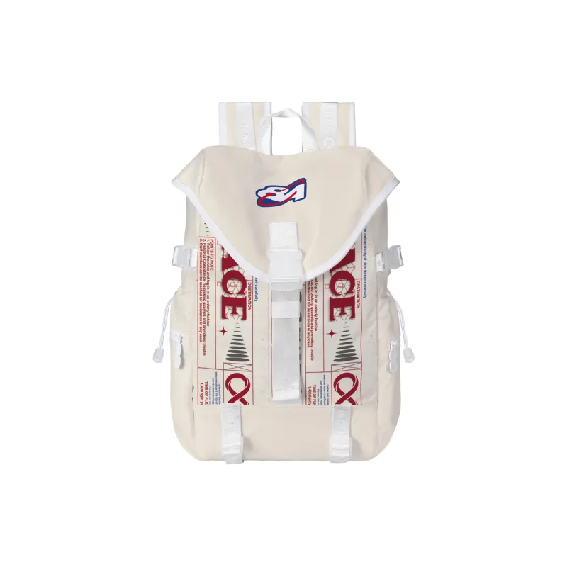 8atheist Polyester Backpack Regular Unisex Ecru-2