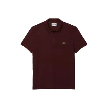 LACOSTE Polo Shirt Men's Bordeaux Brown Red