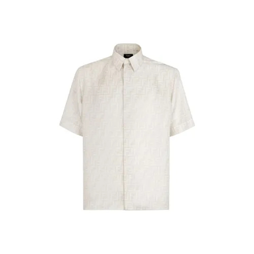 FENDI Allover Logo Printed Buttoned Shirt
