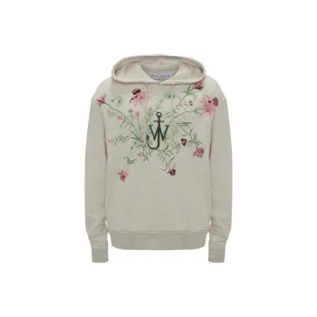 JW Anderson X Pol Anglada Logo Embroidered Drawstring Hoodie
