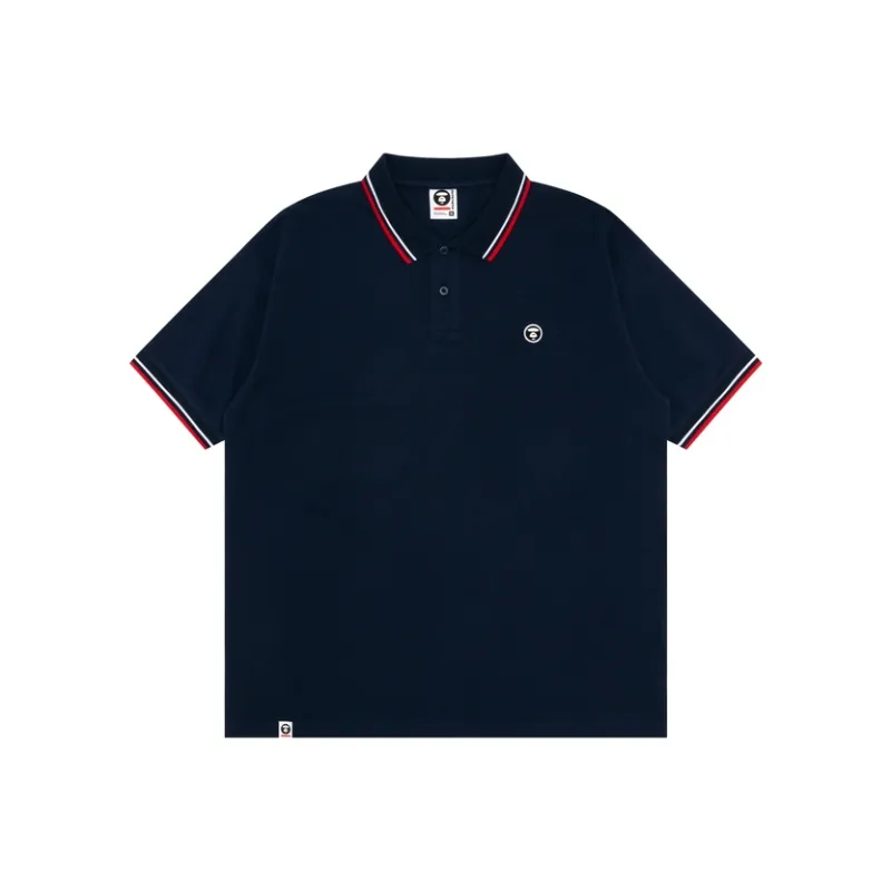 Aape Logo embroidered Cotton Polo Shirt-4