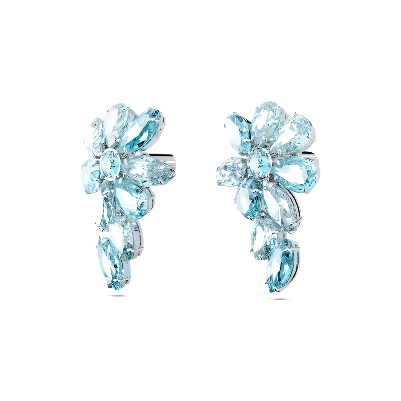 Swarovski Gema Earrings Women's Blue-2