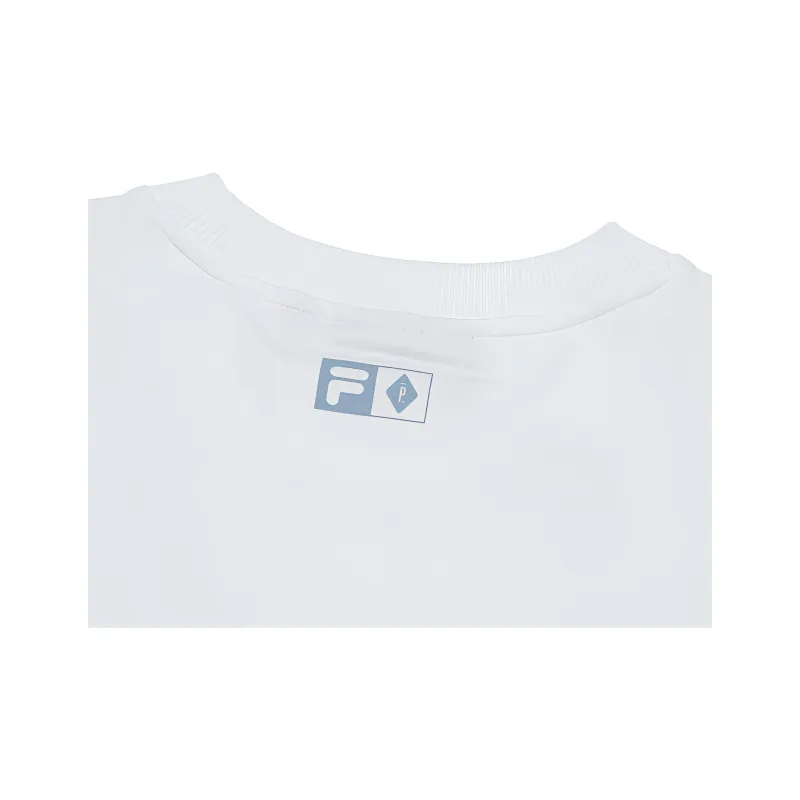 FILA FUSION T Shirts Unisex Bright White-3