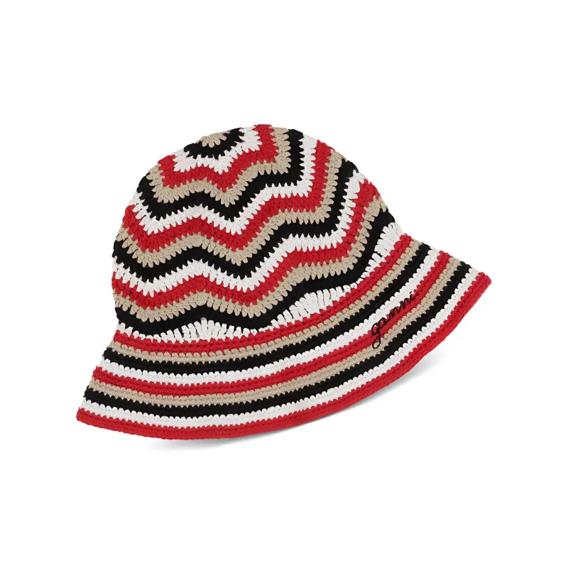 GANNI Organic cotton Crochet Bucket Hat-1