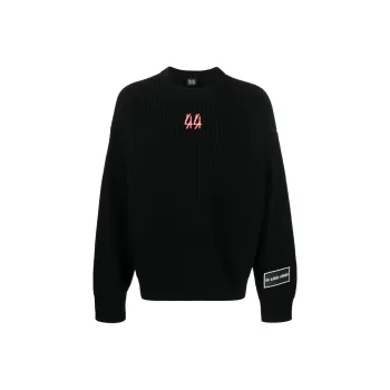 44 Label Group Kelvin Logo-patch Ribbed-knit Jumper