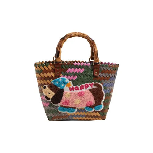 Wenpercy Straw Woven Handbag Regular Women's Multicolor