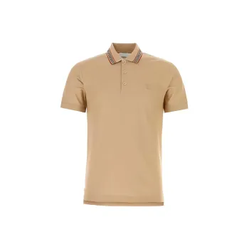 Burberry Logo Embroidered Short Sleeved Polo Shirt