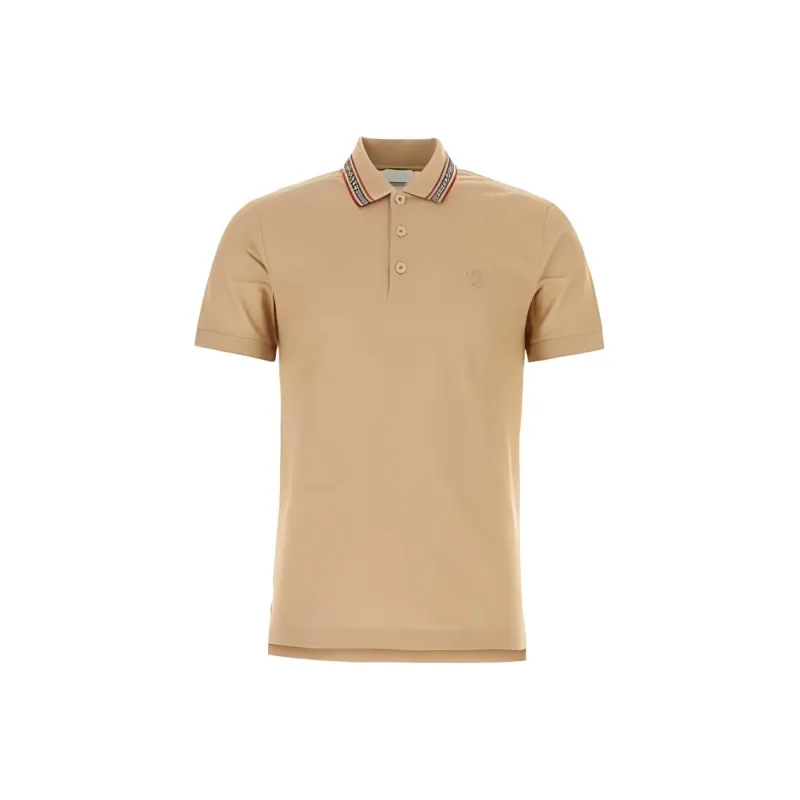 Burberry Logo Embroidered Short Sleeved Polo Shirt-0
