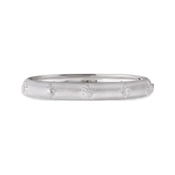 BUCCELLATI 18K White Gold Diamonds Bangles Unisex Silver