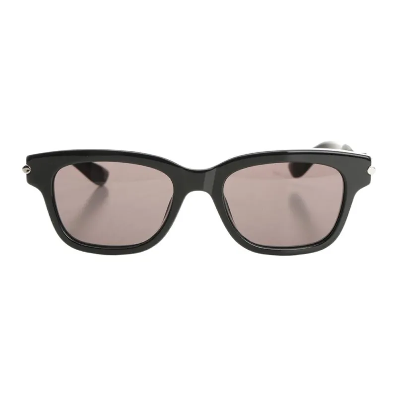 Alexander McQueen Acetate Rectangular Sunglasses Women's Black-1