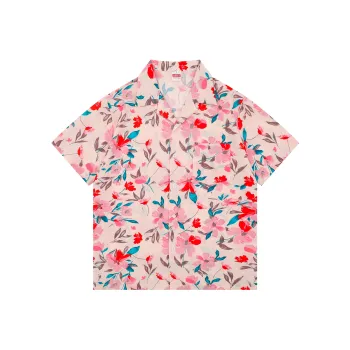 Ang2 Stu Shirts Unisex Floral Pink