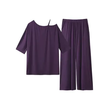 Lan Miao Pajama Set Women's Dark Violet