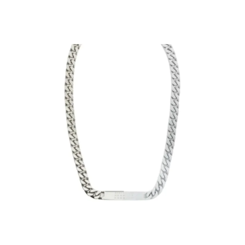 MM6 Maison Margiela Brass Necklaces Unisex Silver-2