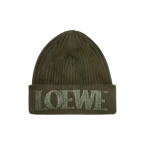 LOEWE Wool Beanies Women's Green