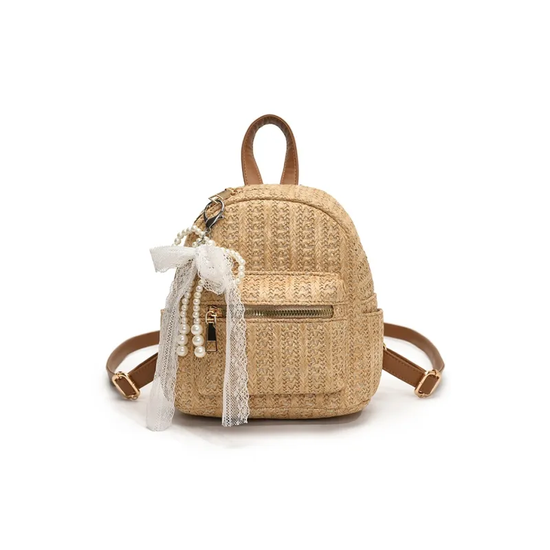 Yalu PU Backpack Women's Ecru/Khaki-7