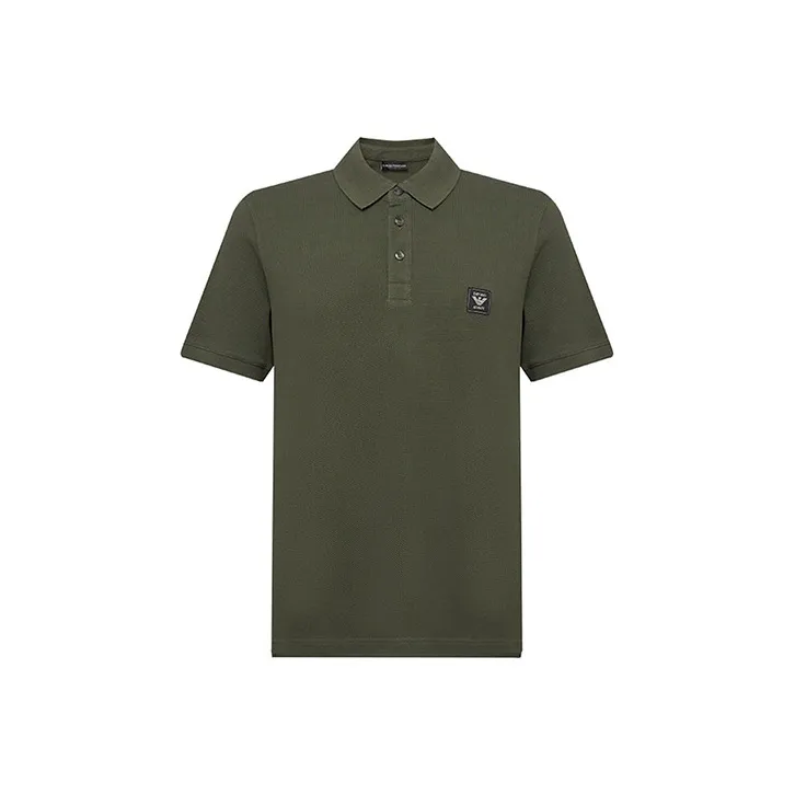 EMPORIO ARMANI SS24 Polo Shirt Men's Army Green-0
