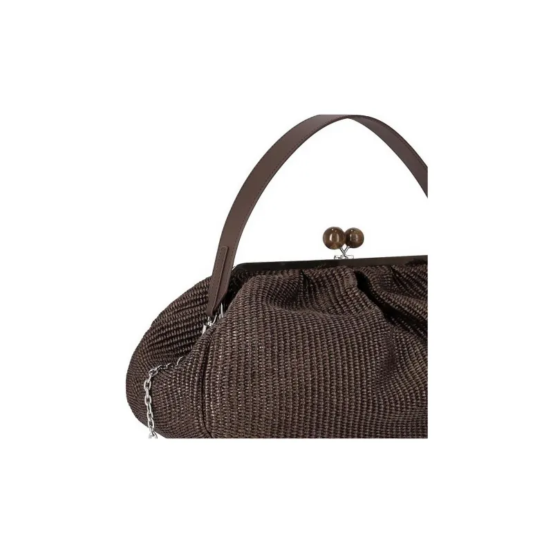 WEEKEND MaxMara Cotton Clutch Tubas Women's Dark Brown-3