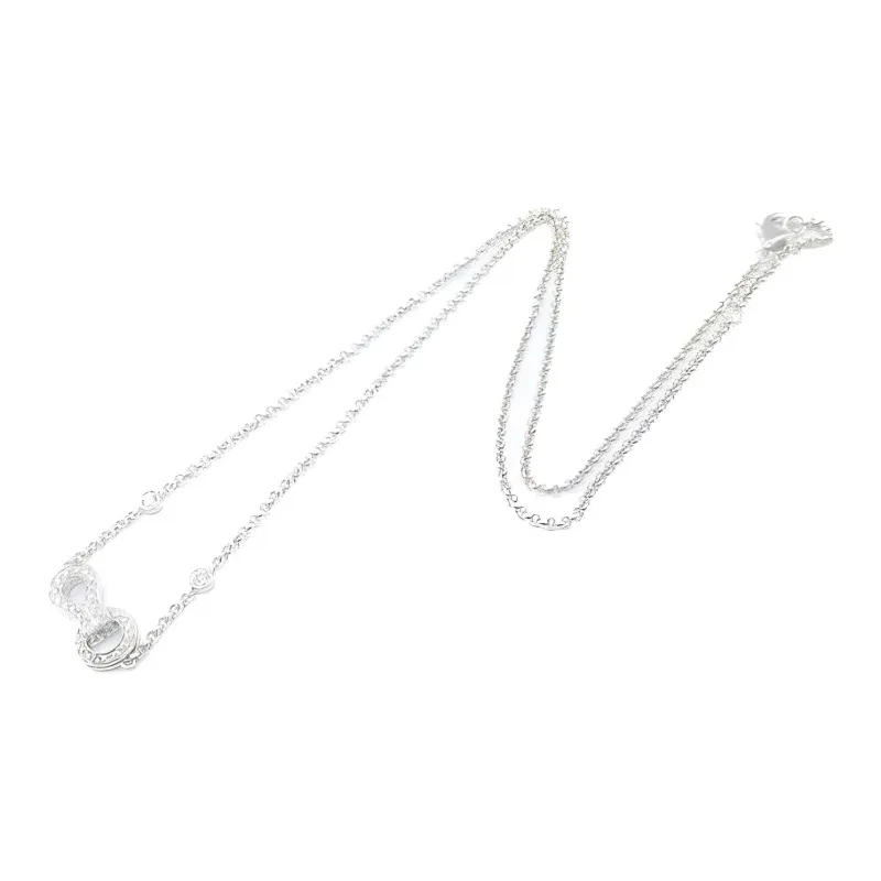 Cartier 2010s 18K White Gold Agraff Diamond Necklace-1