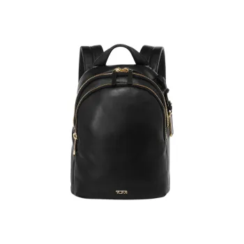 TUMI Leather Backpack Women's Black