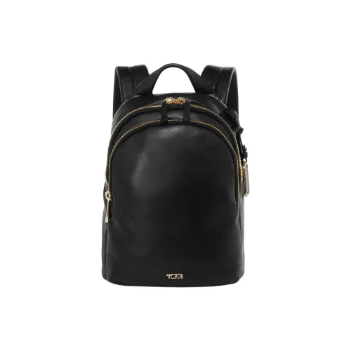 TUMI Leather Backpack Women's Black