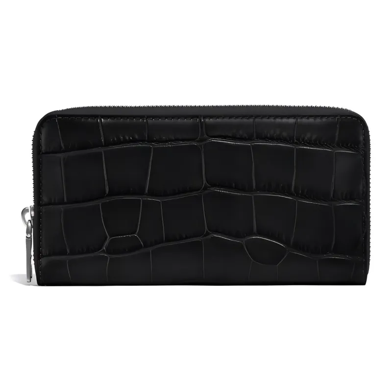 COACH Unisex Accordion Wallet Black-0