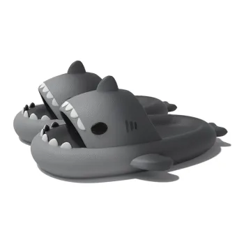 LATE TIME Shark Slippers Men's Summer Outerwear 4cm Platform EVA Indoor Home Couple Cool Slippers, Unisex