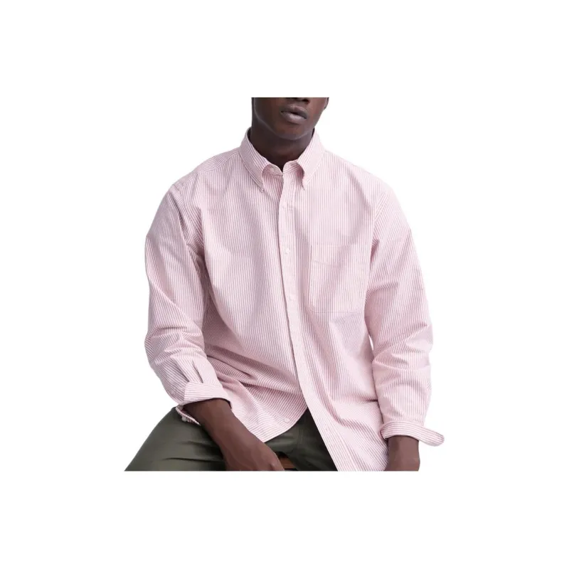 UNIQLO Shirts Men Coral Red-0