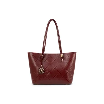 Vigno Synthetic Leather One Shoulder Underarm Tote Bag Women's Red