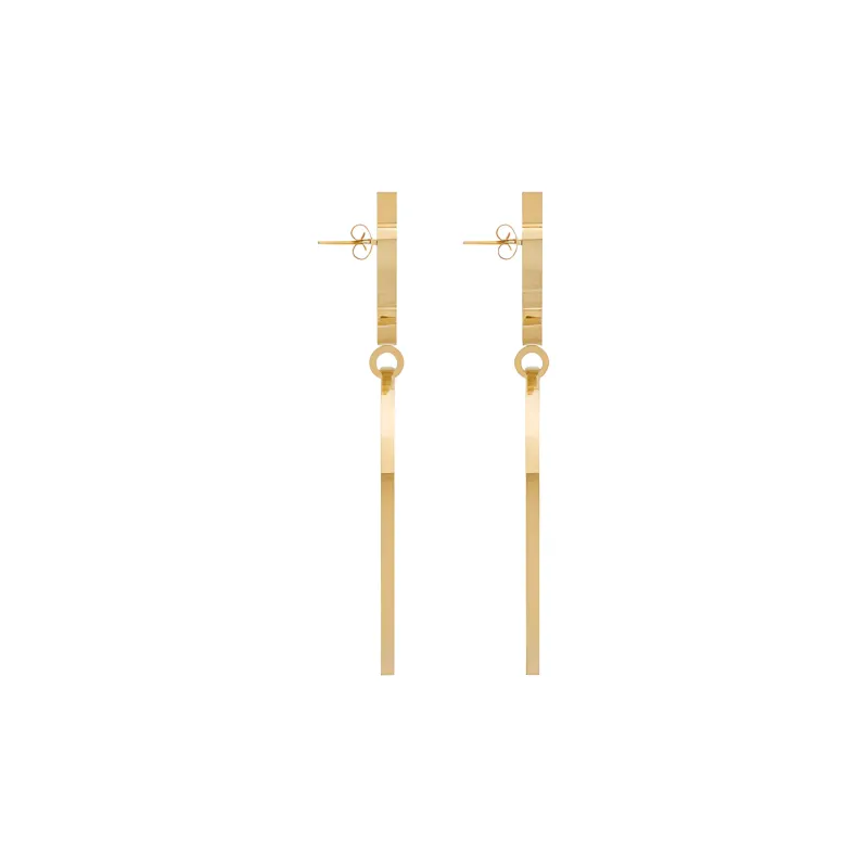 SAINT LAURENT Cassandre Pendant Hoop Earrings-2