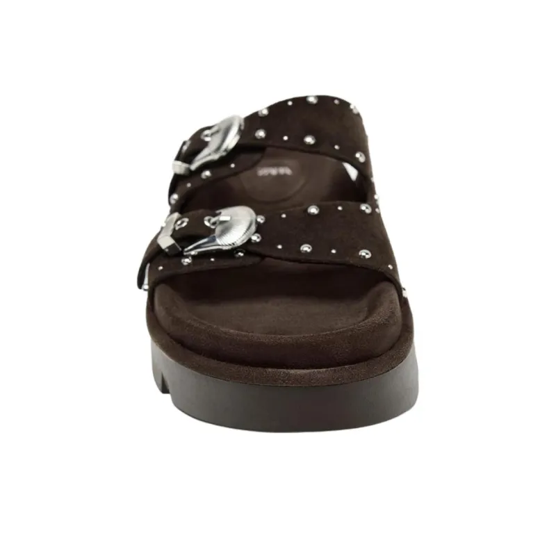ZARA Abrasion Resistant Slide Slippers Women's Brown-3