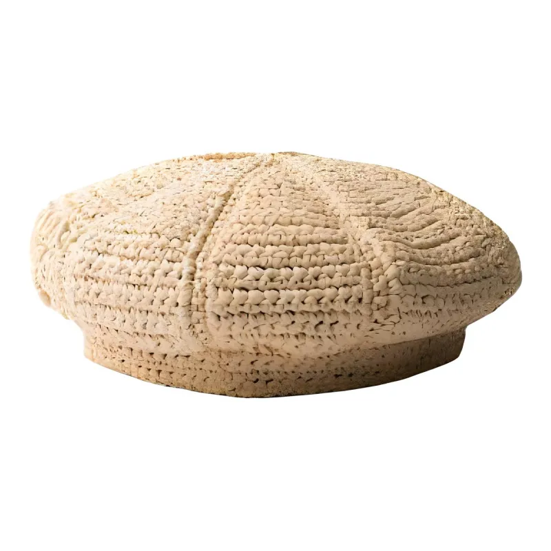 PRADA Logo appliqué Raffia Beret-1