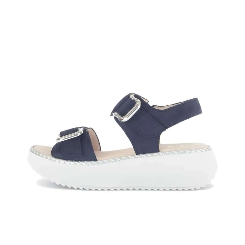 Gabor Fashion One Strap Sandals 5.5cm Women's Blue-0