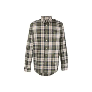 BARBOUR Checked Collared Long Sleeve Shirt