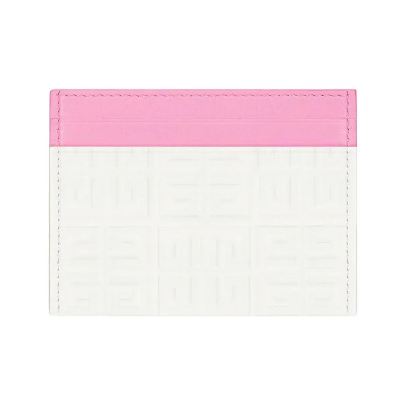 GIVENCHY Chito Collaboration Calfskin Card Holder Women's White/Pink-1