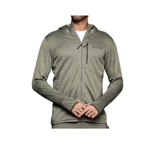 Columbia Park View Men Green Park View Fleece Full Zip Hoodie Sweatshirt Men's Stone Green Stone Nan