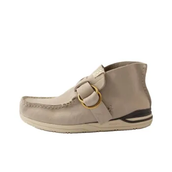 Visvim SKYNYRD RING MOC FOLK Ankle Boots Men's Sand