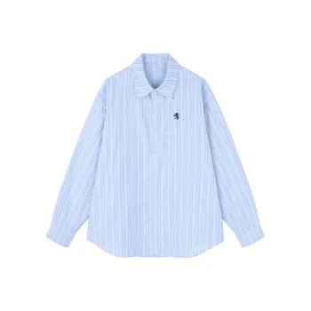 MATCHA STORY College Series Shirt Unisex Blue Stripes